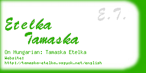 etelka tamaska business card